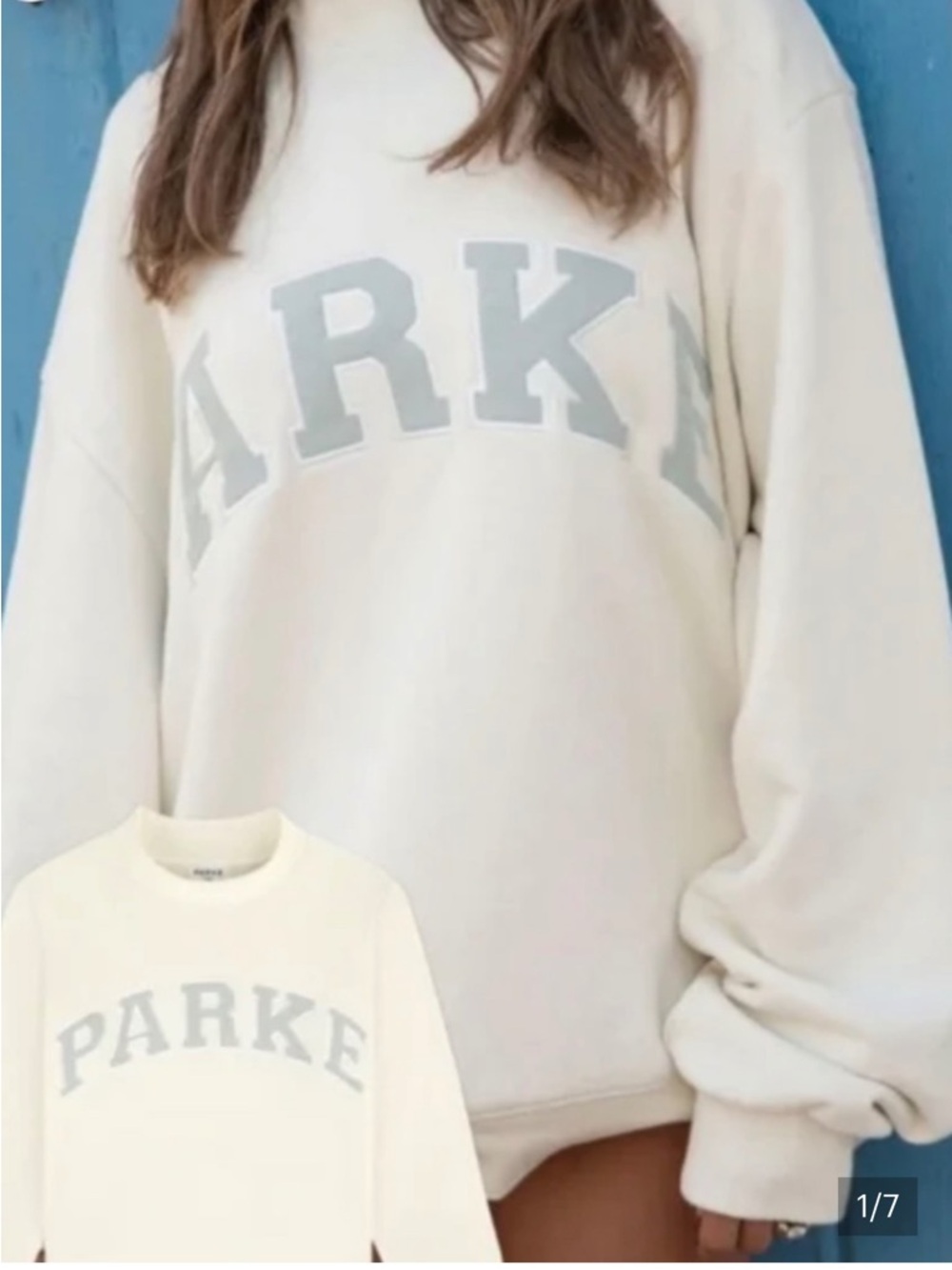 💍PARKE BRIDAL Collection 2025💍RARE Sweatshirt in Cream & Something Blue! EUC!